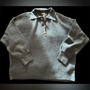 Teal blue soft knit sweater by Dex size 1XL